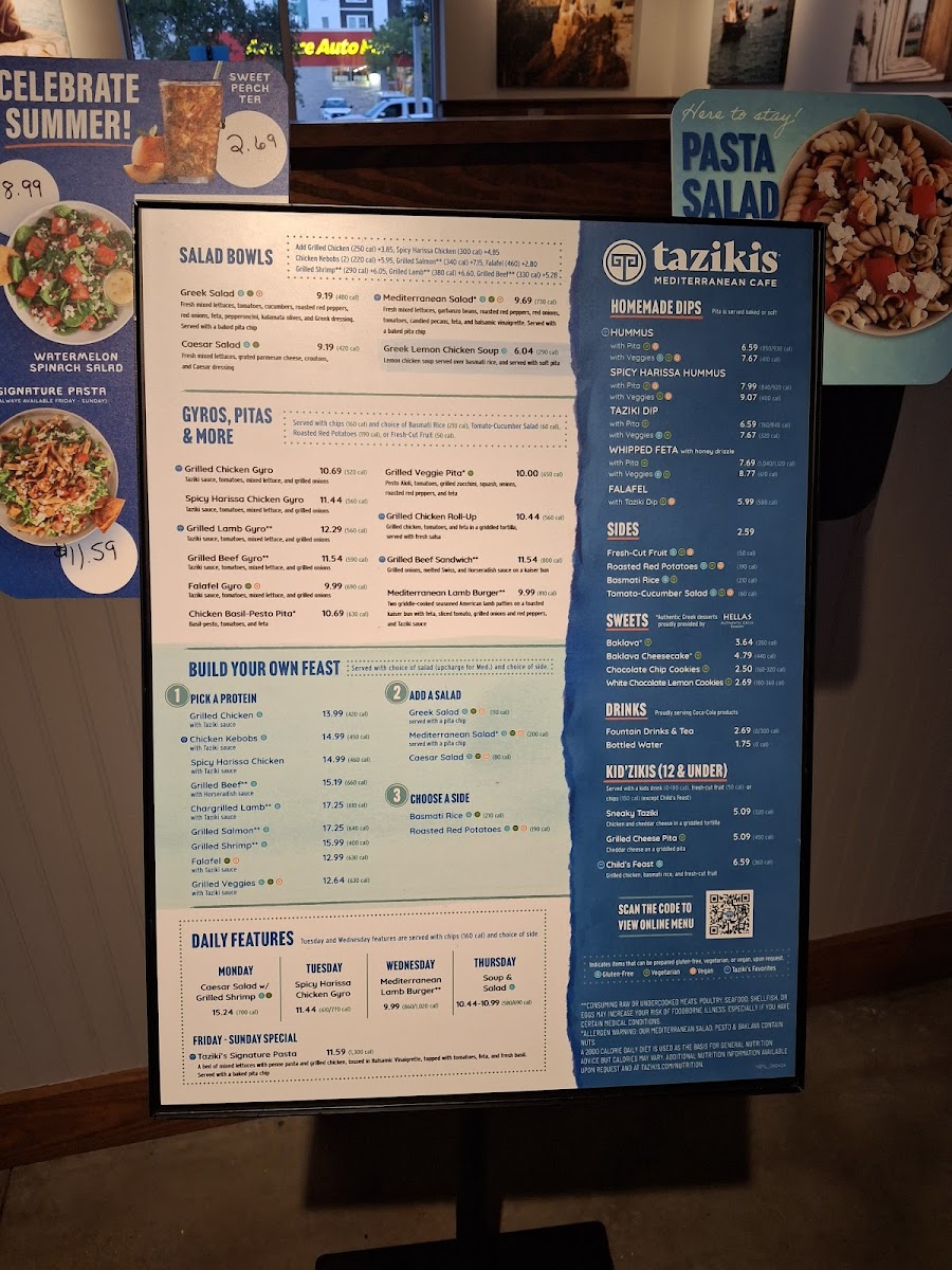 Menu Taziki's Mediterranean Cafe - Jacksonville - Beach Blvd-1